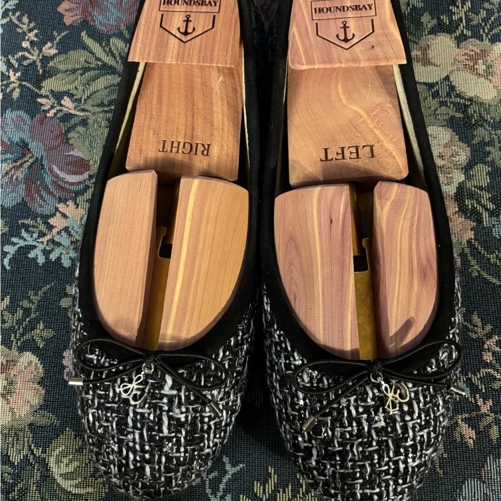 Sam Edelman Black Tweed Ballet Flats